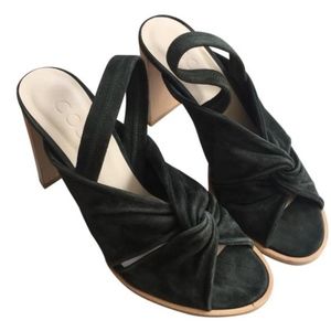 Cos Forest Green Slingback Sandal Heel